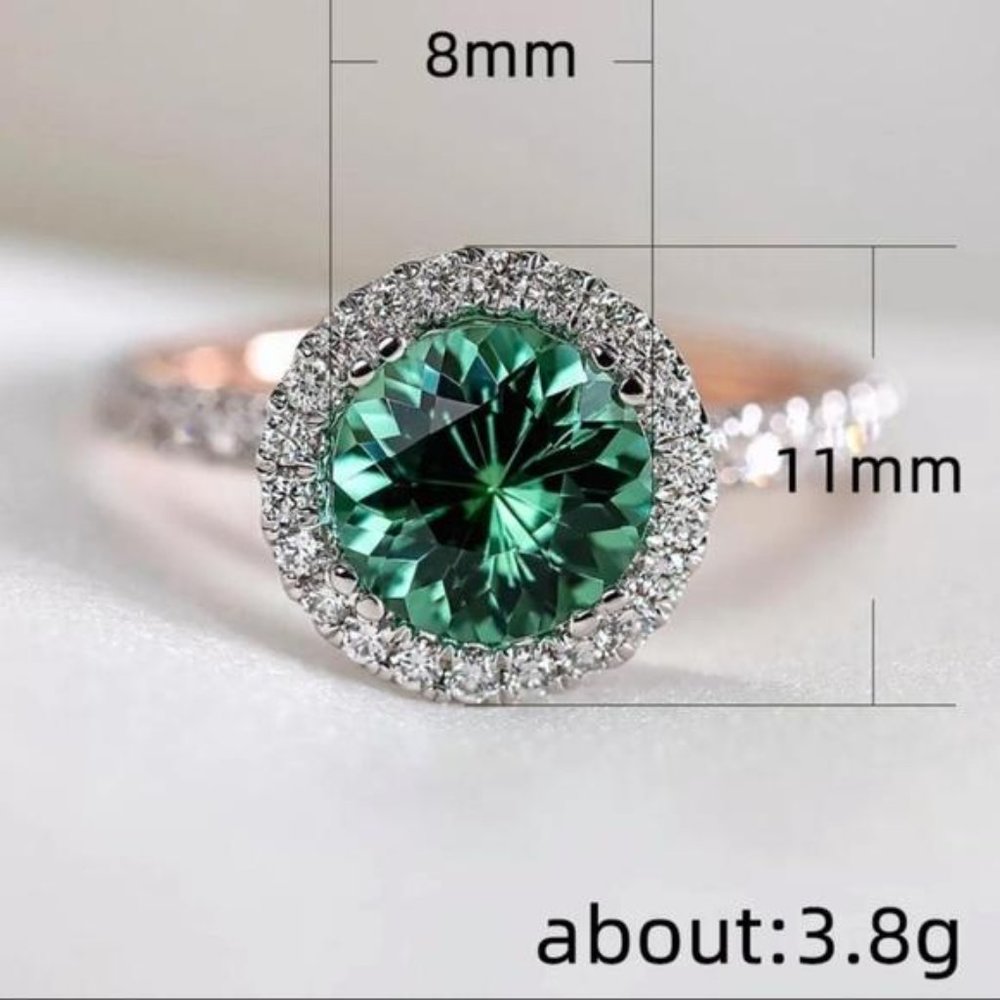 NEW 925 Sterling Silver Diamond Engagement Ring, beautiful Ring, shiny Ring. - Picture 5 of 5